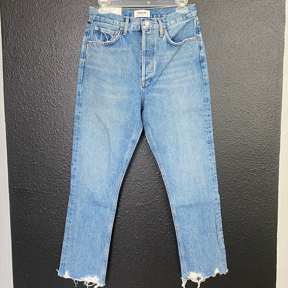 AGOLDE Riley Crop High-Rise Straight in Haven Sz27 - Picture 4 of 8